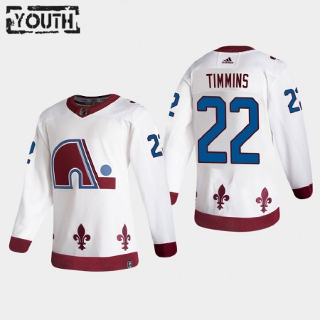 Kinder Eishockey Colorado Avalanche Trikot Conor Timmins 22 2020-21 Reverse Retro Authentic